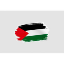 Palestine Brush Flag Sticker - DecalsHouse
