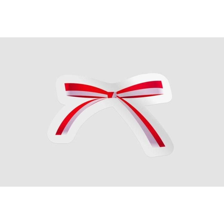 Indonesian Flag Ribbon Bow Sticker – Pancasila Day (2-Pack)