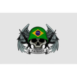 Brazil Patriot Skull Stickers – Flag Helmet Decals (2-Pack)
