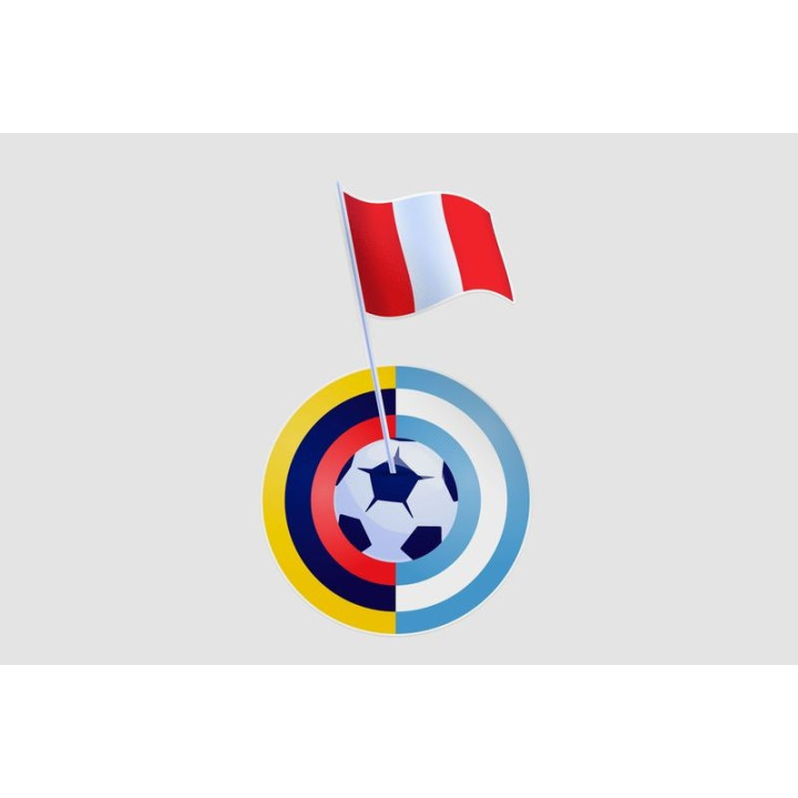 Peru Flag Football Sticker - DecalsHouse