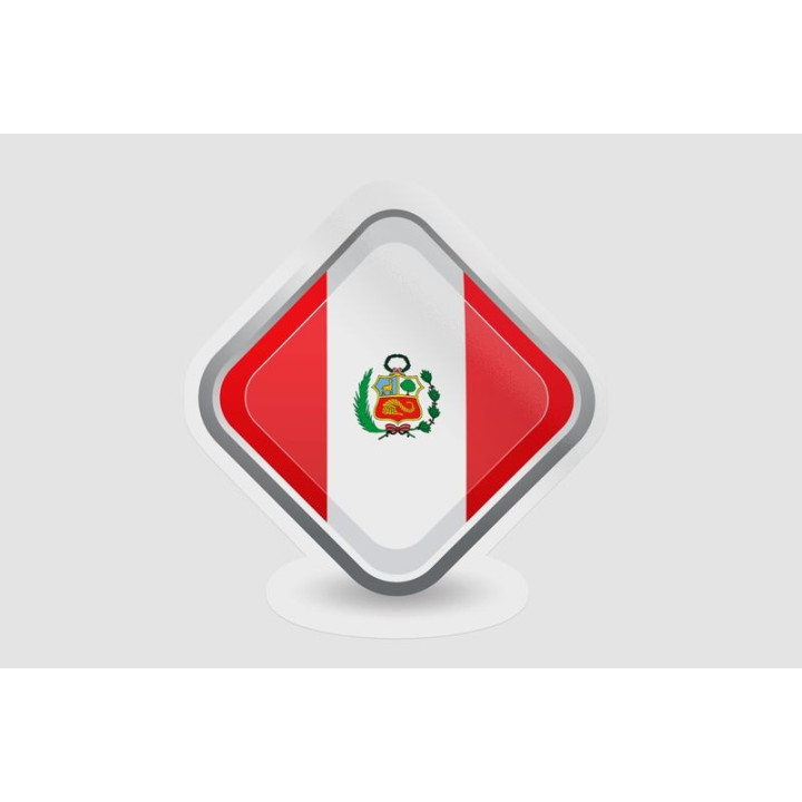Peru Flag Style 121 Sticker - DecalsHouse