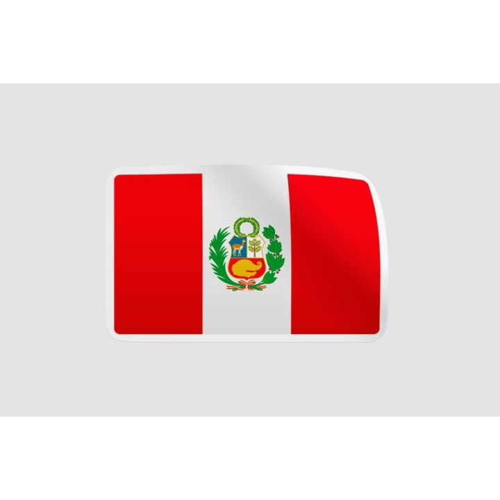 Peru Flag Style 123 Sticker - DecalsHouse
