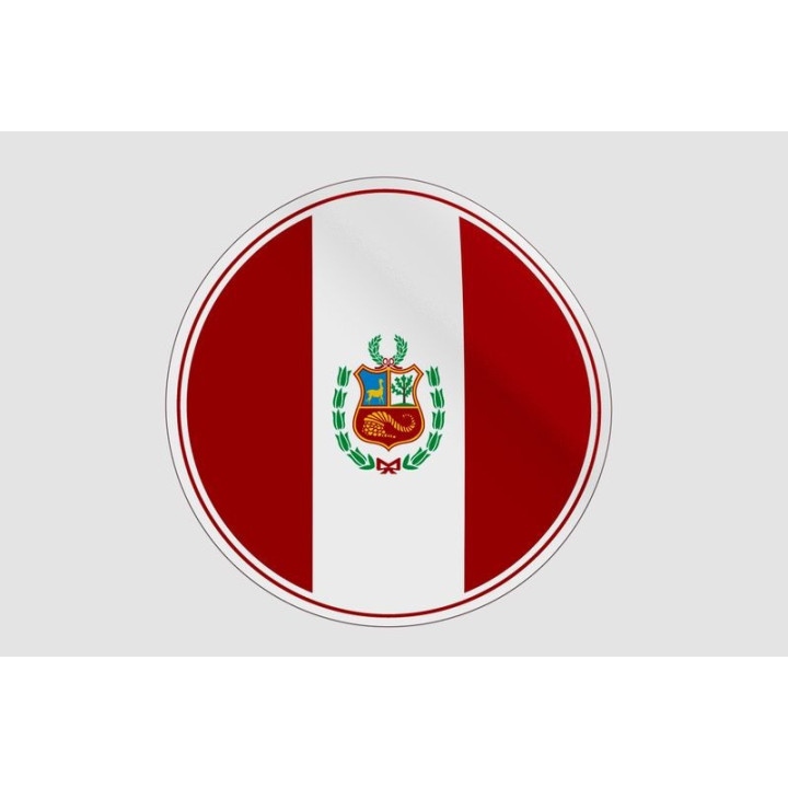 Peru Flag Style 13 Sticker - DecalsHouse