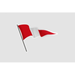 Peru Flag Style 135 Sticker - DecalsHouse