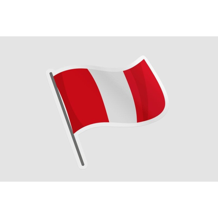 Peru Flag Style 138 Sticker - DecalsHouse
