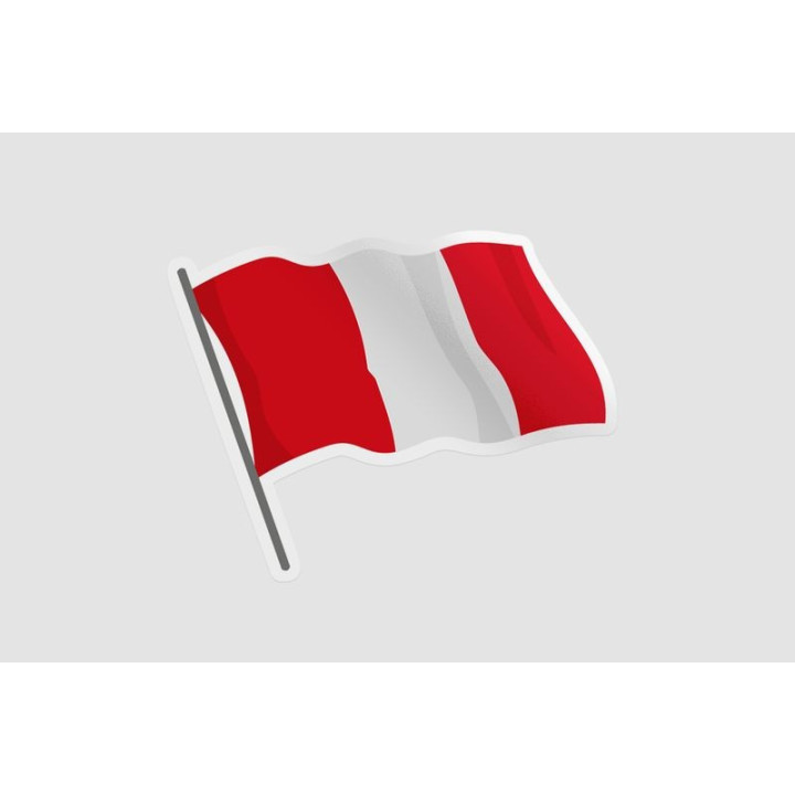 Peru Flag Style 139 Sticker - DecalsHouse