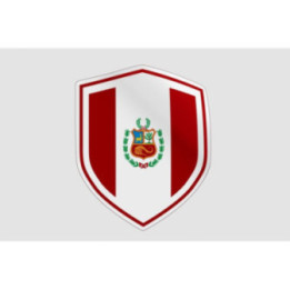 Peru Flag Style 14 Sticker - DecalsHouse