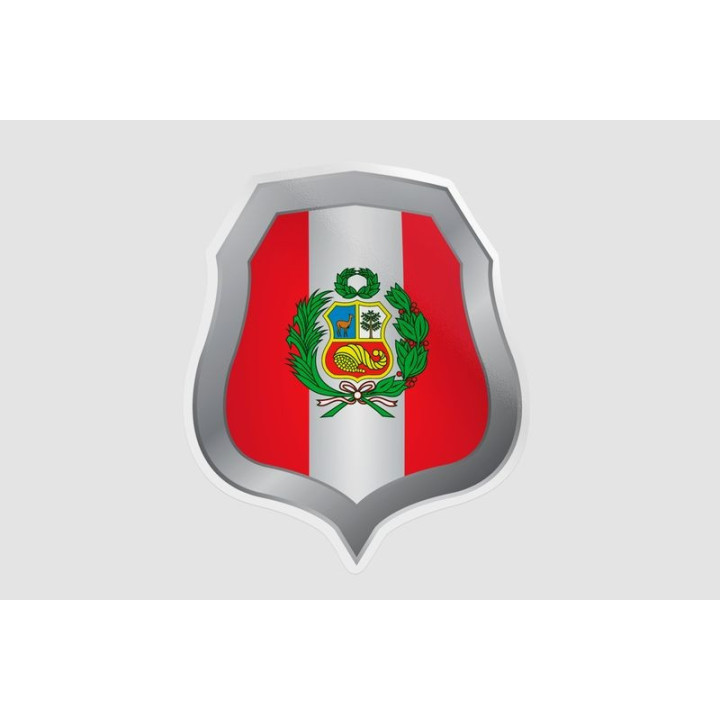 Peru Flag Style 145 Sticker - DecalsHouse