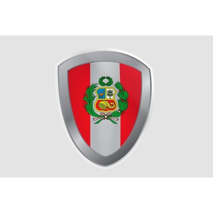 Peru Flag Style 149 Sticker - DecalsHouse