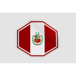 Peru Flag Style 15 Sticker - DecalsHouse