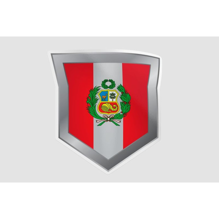 Peru Flag Style 150 Sticker - DecalsHouse