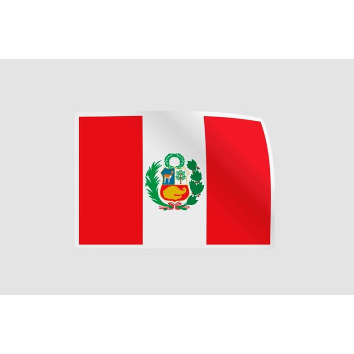 Peru Flag Style 152 Sticker - DecalsHouse