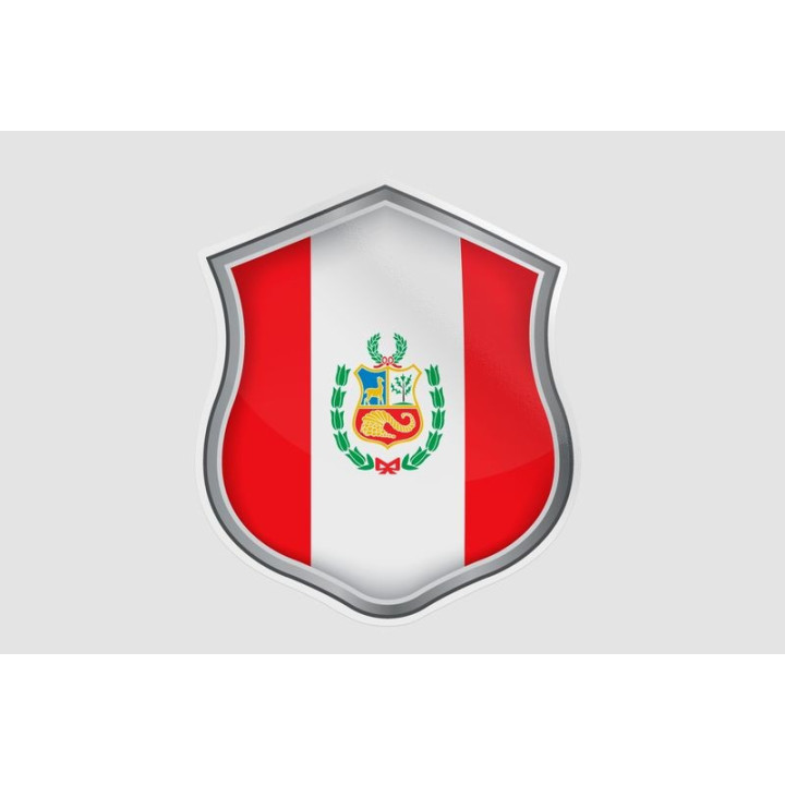 Peru Flag Style 160 Sticker - DecalsHouse