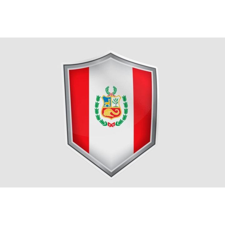 Peru Flag Style 162 Sticker - DecalsHouse