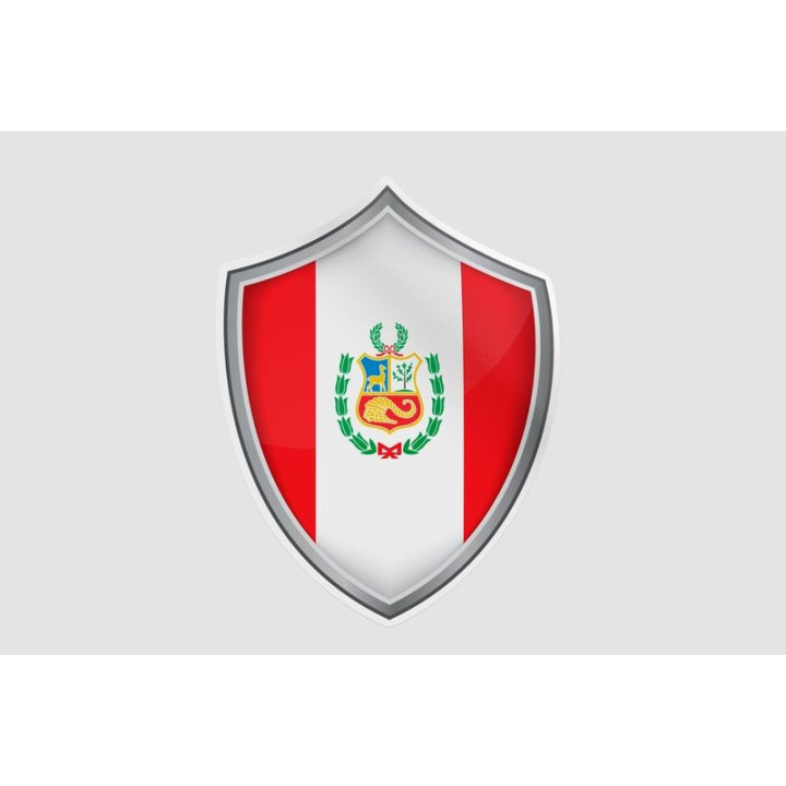 Peru Flag Style 163 Sticker - DecalsHouse