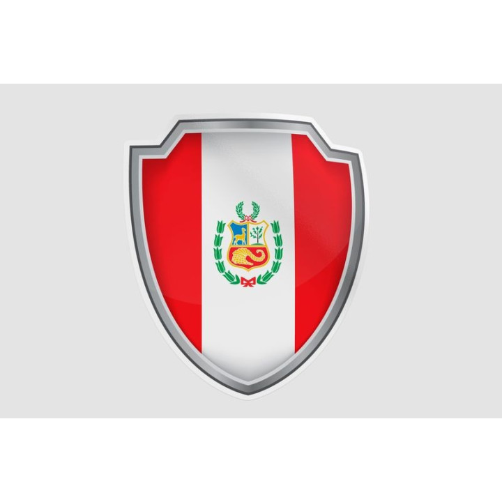 Peru Flag Style 166 Sticker - DecalsHouse