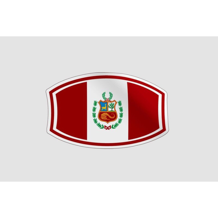 Peru Flag Style 17 Sticker - DecalsHouse