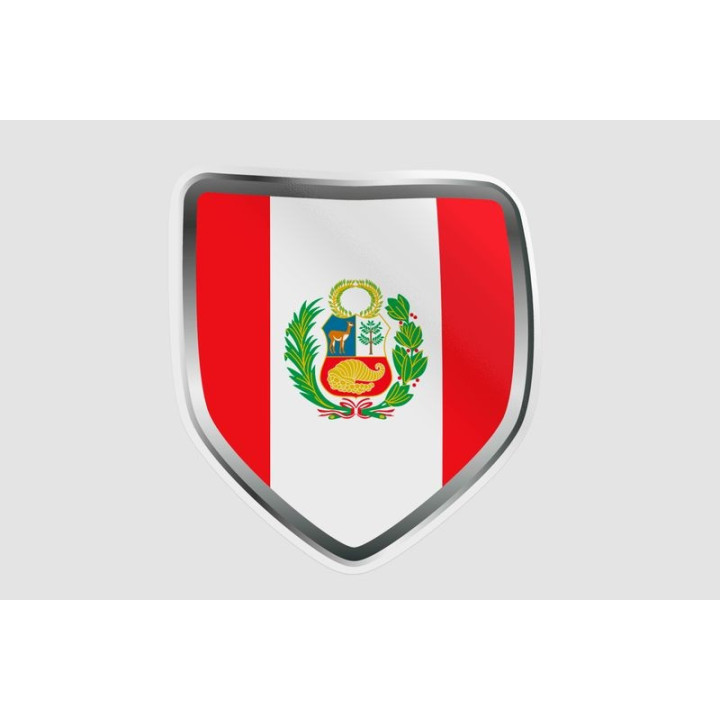 Peru Flag Style 173 Sticker - DecalsHouse