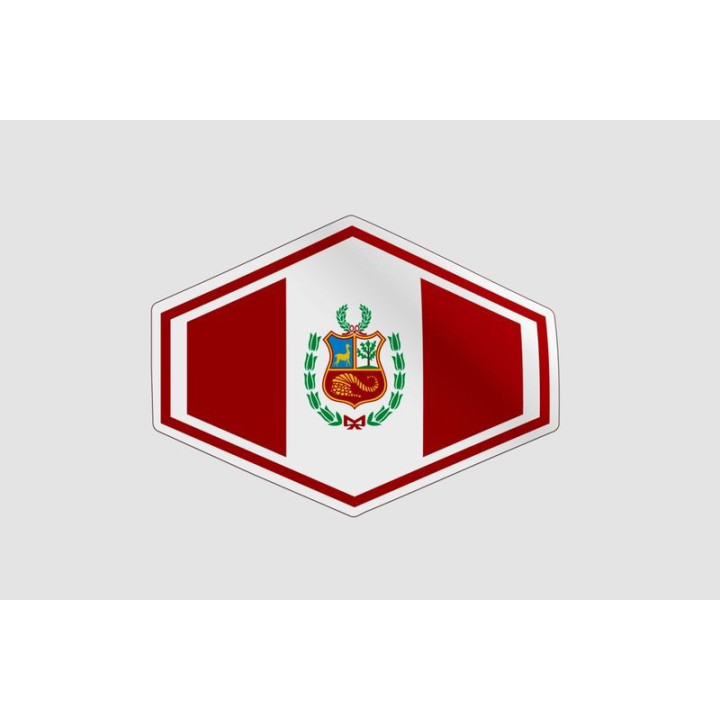 Peru Flag Style 18 Sticker - DecalsHouse