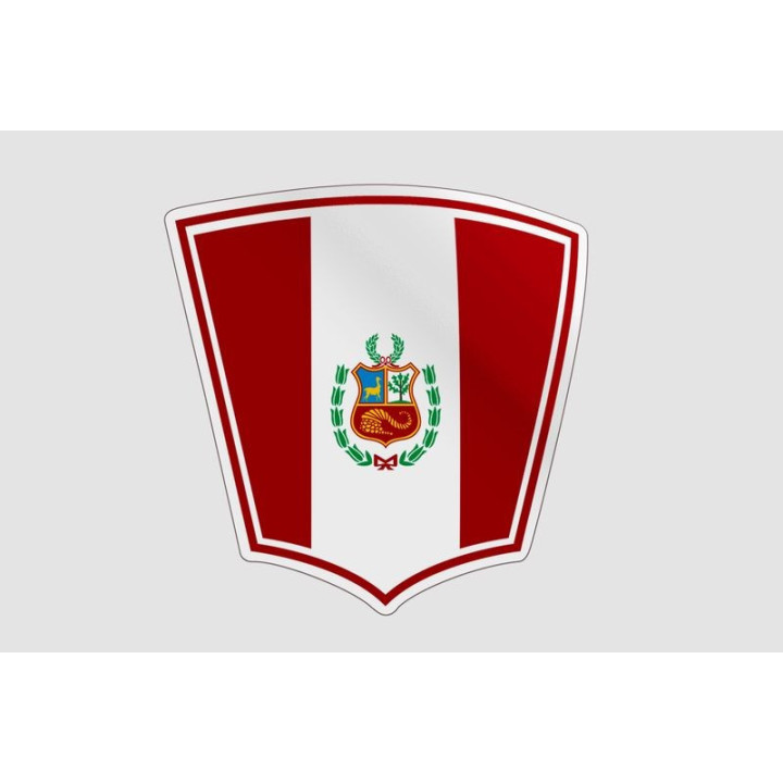 Peru Flag Style 22 Sticker - DecalsHouse