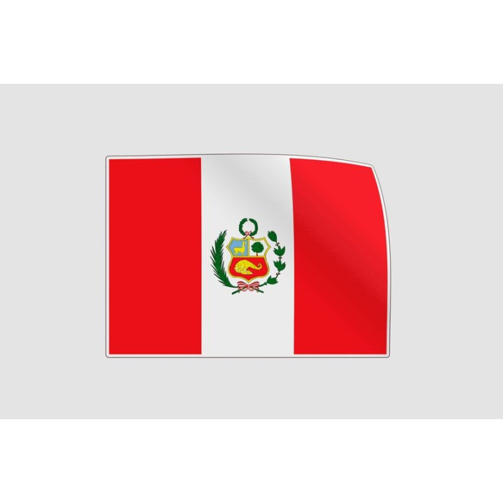 Peru Flag Style 29 Sticker - DecalsHouse