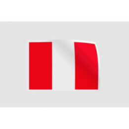 Peru Flag Style 3 Sticker - DecalsHouse