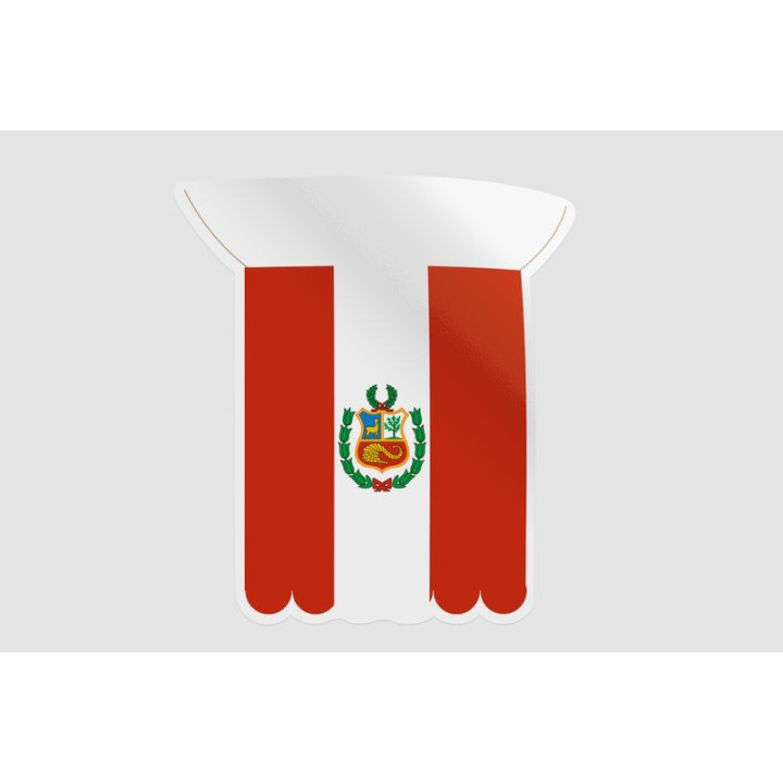 Peru Flag Style 30 Sticker - DecalsHouse
