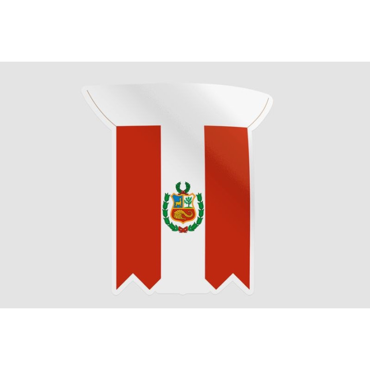 Peru Flag Style 34 Sticker - DecalsHouse