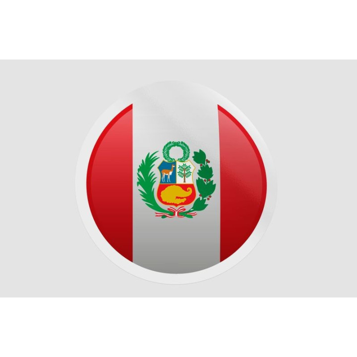 Peru Flag Style 36 Sticker - DecalsHouse