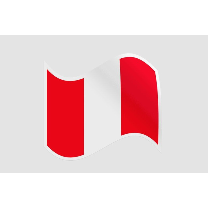 Peru Flag Style 4 Sticker - DecalsHouse