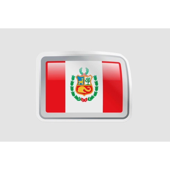 Peru Flag Style 43 Sticker - DecalsHouse