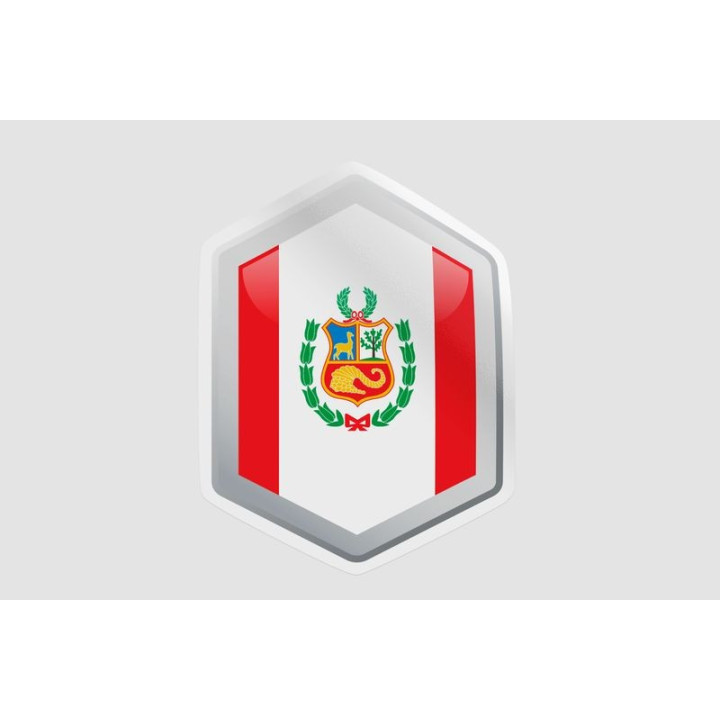 Peru Flag Style 46 Sticker - DecalsHouse