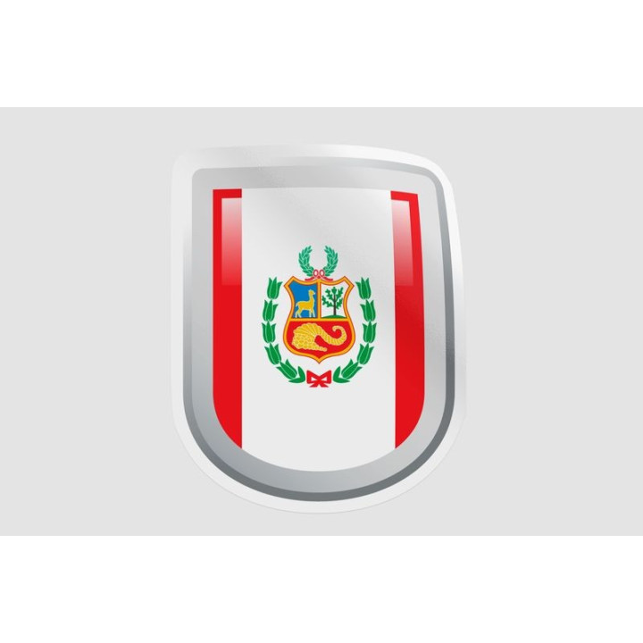 Peru Flag Style 48 Sticker - DecalsHouse