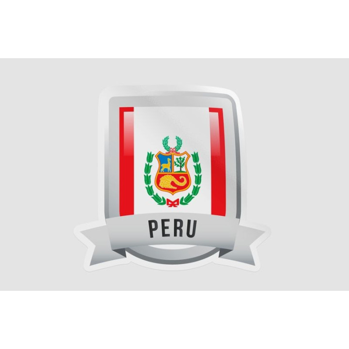 Peru Flag Style 51 Sticker - DecalsHouse