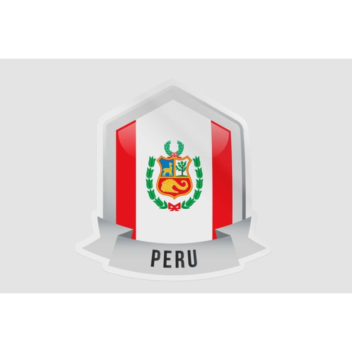 Peru Flag Style 52 Sticker - DecalsHouse