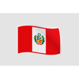 Peru Flag Style 55 Sticker - DecalsHouse