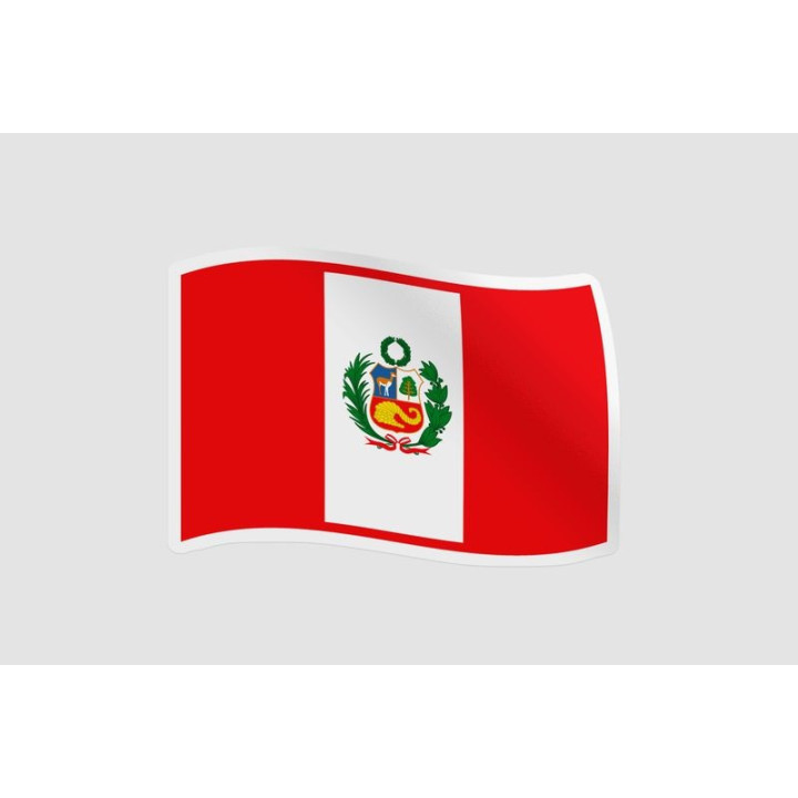 Peru Flag Style 55 Sticker - DecalsHouse