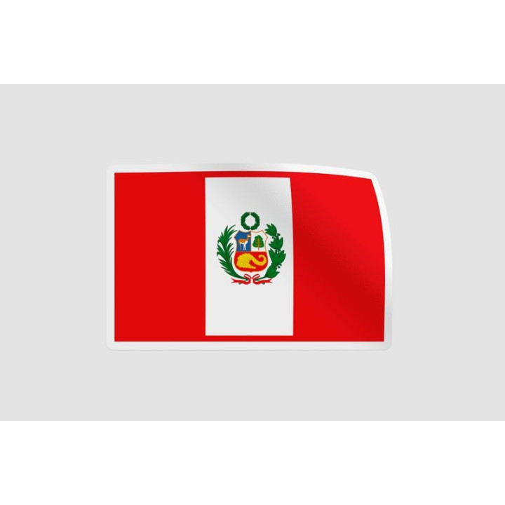Peru Flag Style 56 Sticker - DecalsHouse