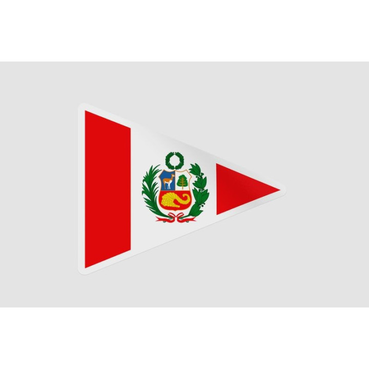 Peru Flag Style 60 Sticker - DecalsHouse