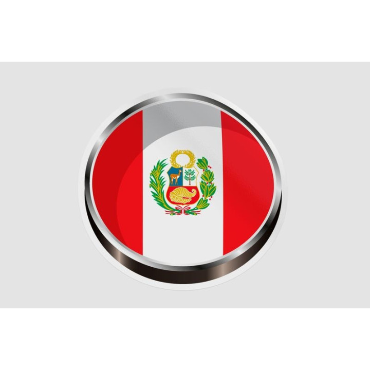 Peru Flag Style 65 Sticker - DecalsHouse