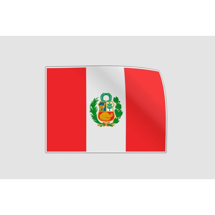Peru Flag Style 7 Sticker - DecalsHouse