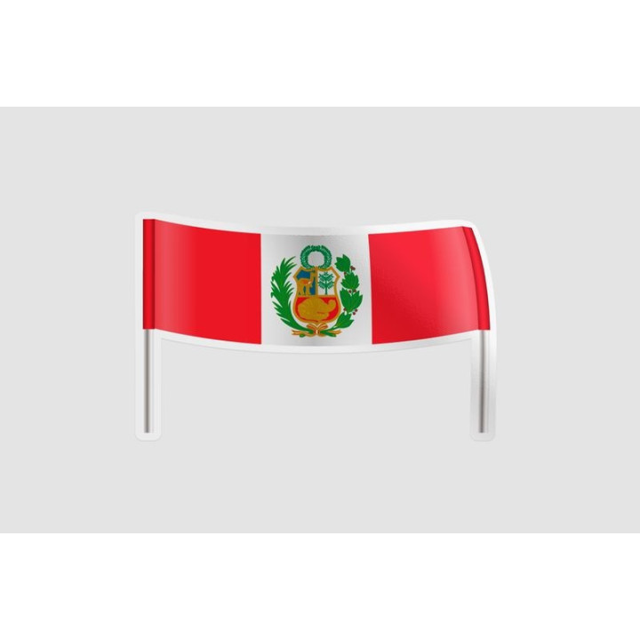 Peru Flag Style 70 Sticker - DecalsHouse