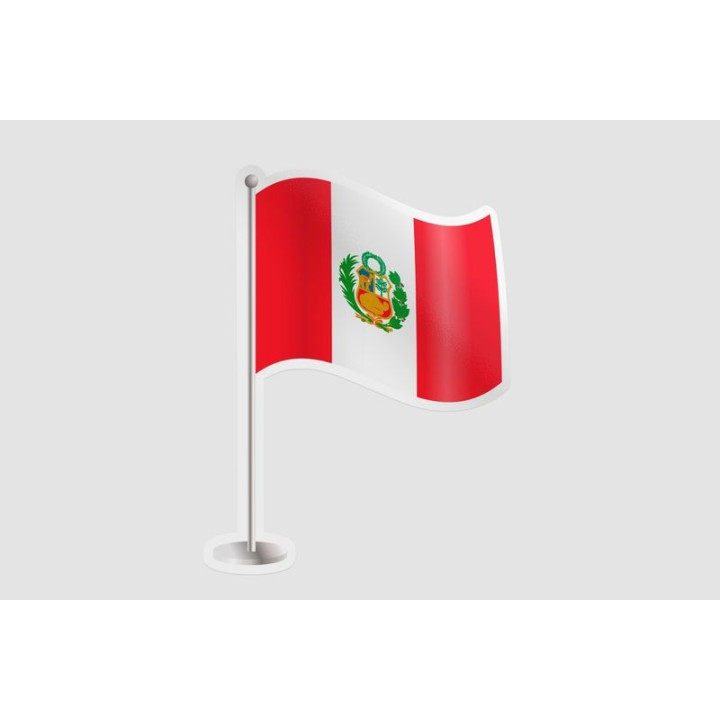 Peru Flag Style 74 Sticker - DecalsHouse