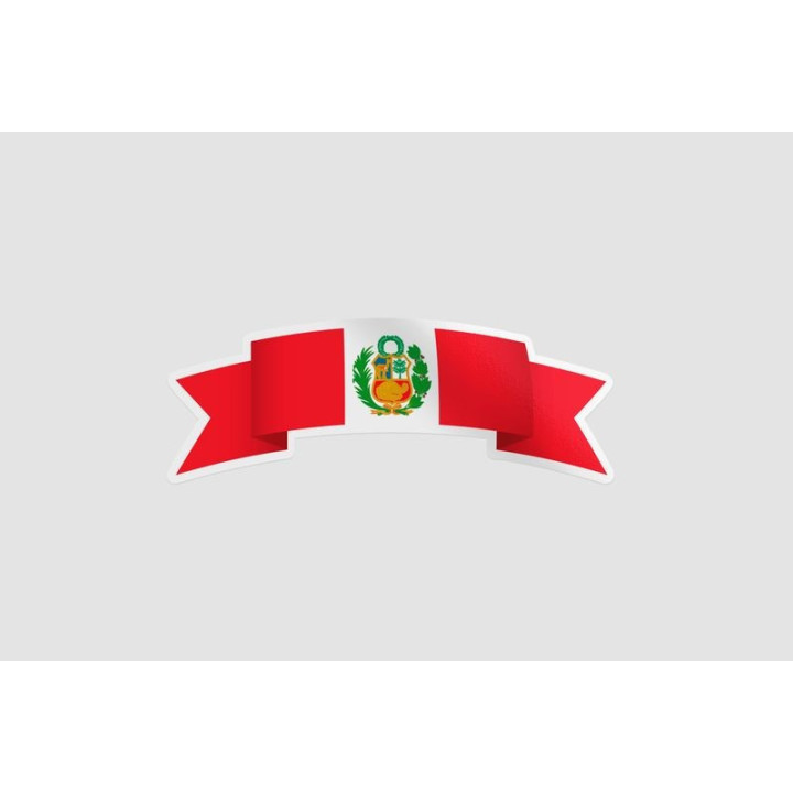 Peru Flag Style 76 Sticker - DecalsHouse