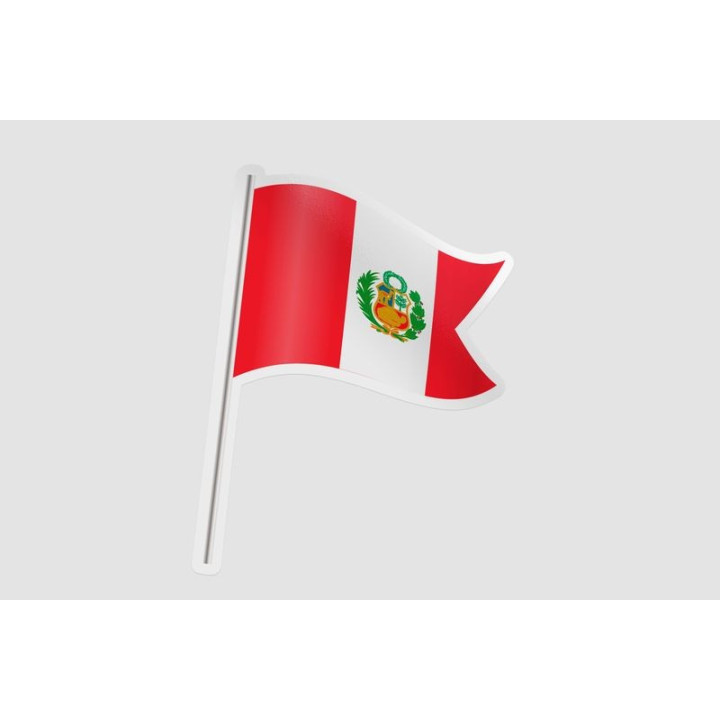 Peru Flag Style 77 Sticker - DecalsHouse