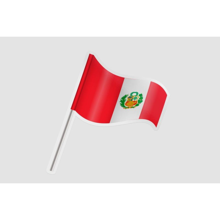 Peru Flag Style 78 Sticker - DecalsHouse