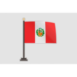 Peru Flag Style 8 Sticker - DecalsHouse