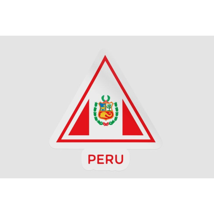 Peru Flag Style 82 Sticker - DecalsHouse