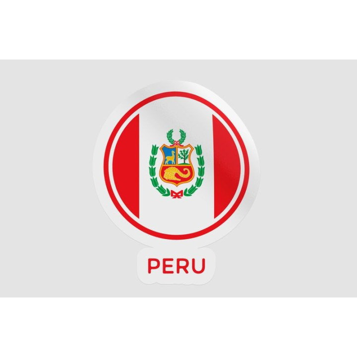 Peru Flag Style 83 Sticker - DecalsHouse