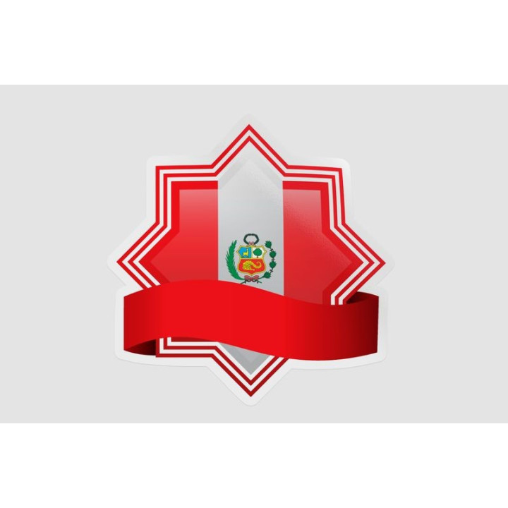 Peru Flag Style 88 Sticker - DecalsHouse